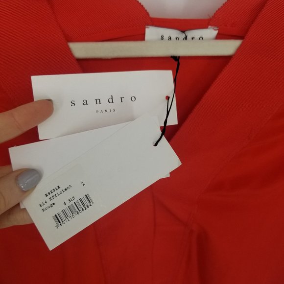 Sandro Paris Silk Dolman Sleeve Blouse NWT - Picture 3 of 8